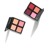 Flatlay of Lipstick and Cream Blush Palettes for use as cosmetics and makeup